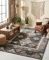 Desert Modern Eco Rug Series Collection Area Rug -  Mojave Rectangle Charcoal Gray  lifestyle 12