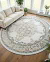 Beverly Grove Collection Area Rug -  Fairfax (Ivory) Round Ivory  lifestyle 58