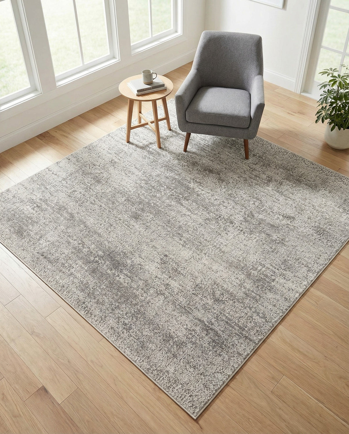 Bloomsbury Elegance Collection Area Rug -  Pimlico Square Gray  lifestyle 171