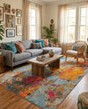 Colorburst Oasis Collection Area Rug -  Spectrum Rectangle Multi  lifestyle 14