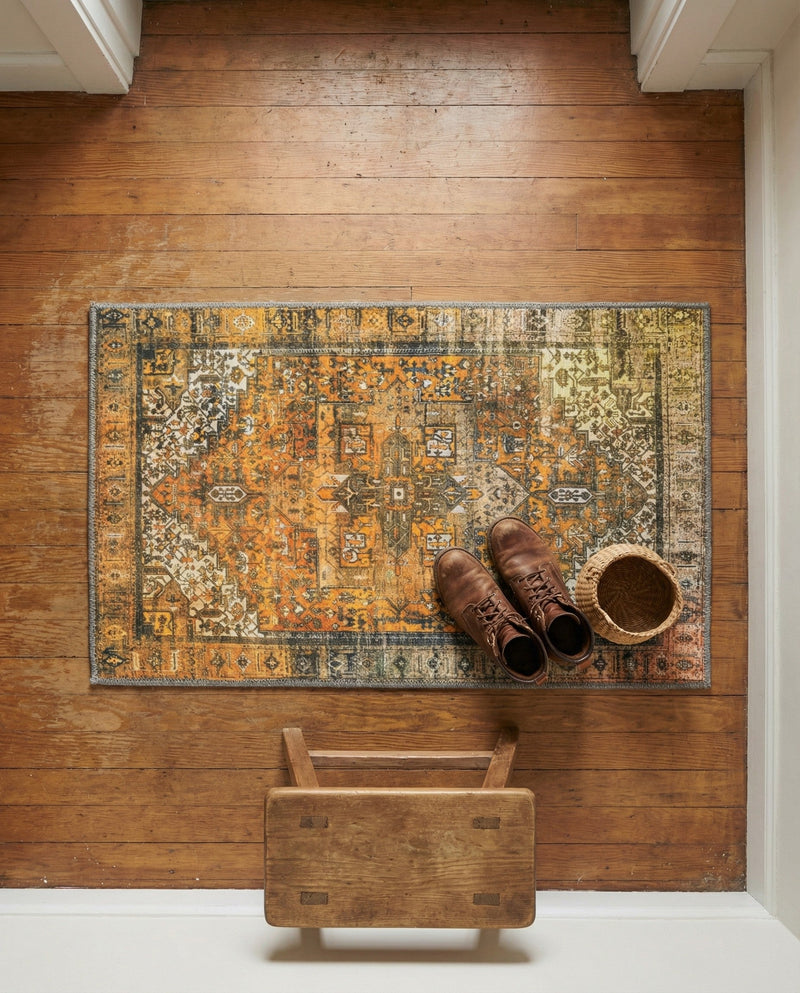 Heritage Elegance Collection Area Rug -  Windsor (Yellow) Rectangle Yellow  lifestyle 6