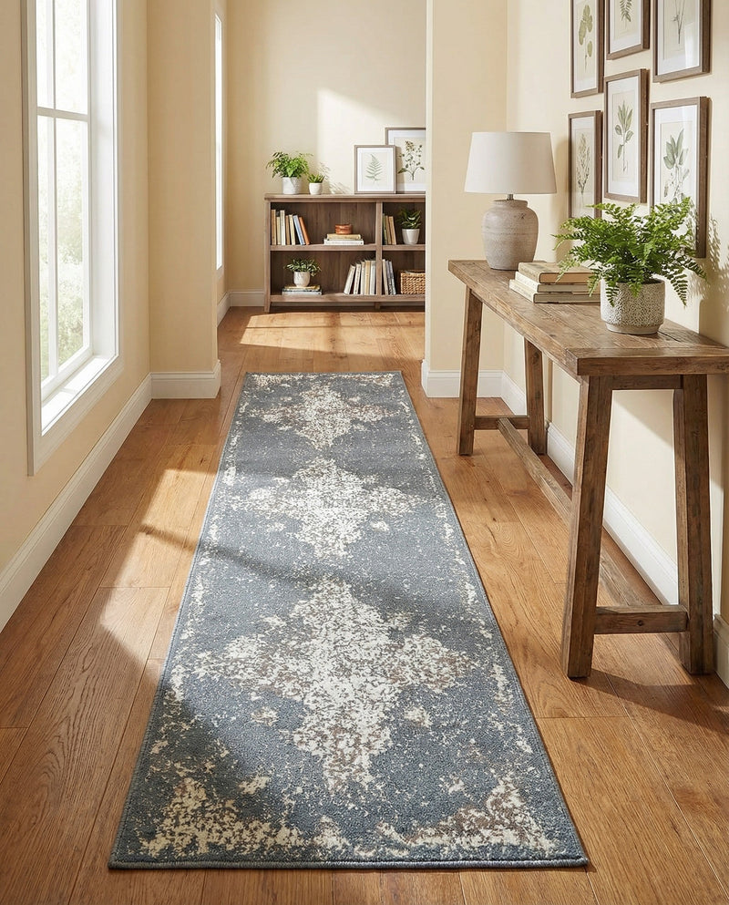 Gobi Sands Collection Area Rug -  Lop Runner Gray  lifestyle 61