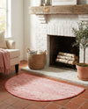 Thar Cotton Collection Area Rug - Jaisalmer (Rose) Hearth Rose  lifestyle 54