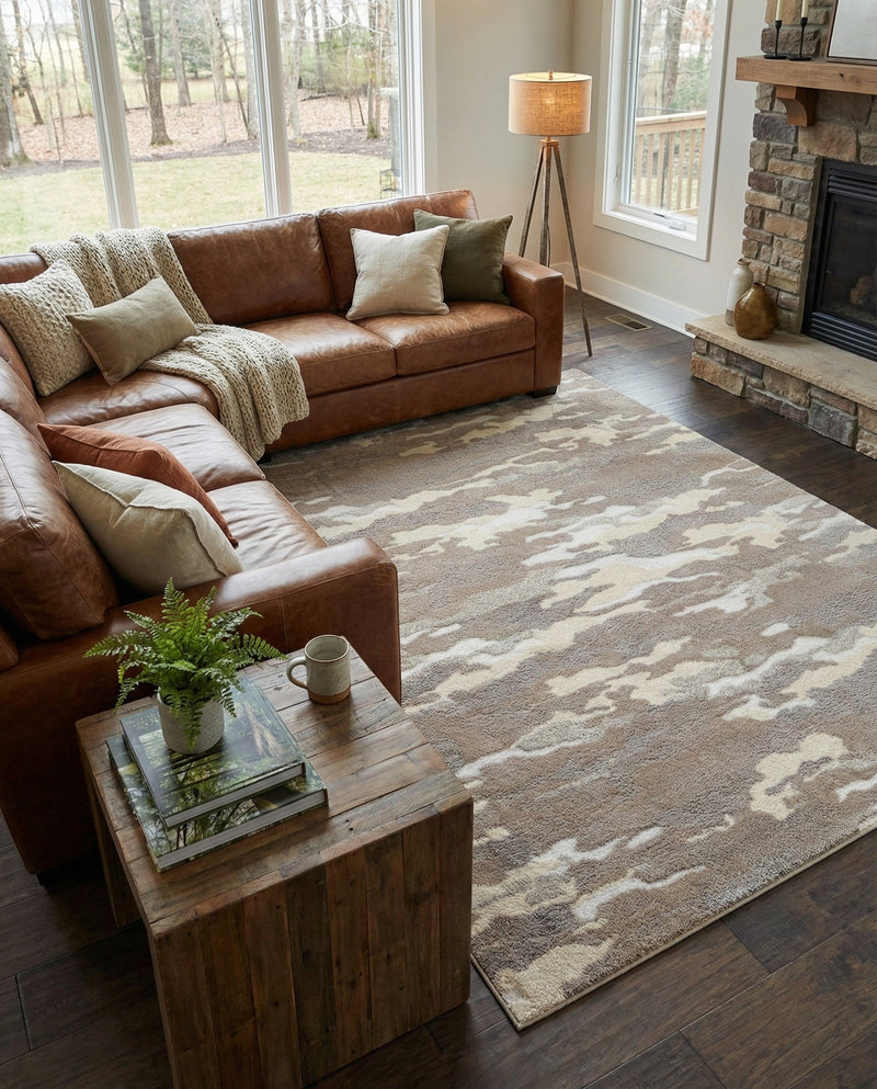 Sienna Collection Area Rug -  Veneto Rectangle Cloud Gray  lifestyle 31