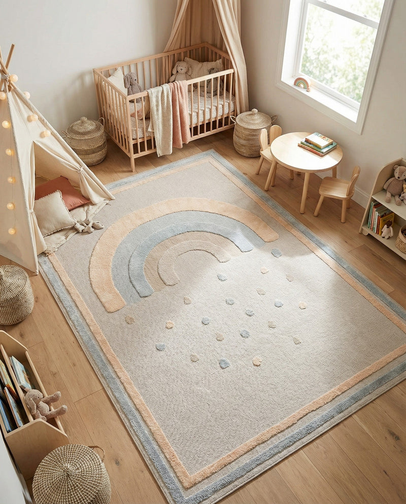 Wonder Tykes Collection Area Rug -  Frolicfield Rectangle Multi  lifestyle 16