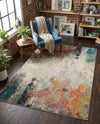 Chromatic Oasis Collection Area Rug -  Azure Rectangle Beige  lifestyle 36