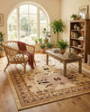 Tabriz Tapestries Collection Area Rug - Azerbaijan (Ivory) Rectangle Ivory  lifestyle 25