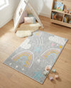 Wonder Tykes Collection Area Rug -  Pixel Rectangle Gray  lifestyle 13