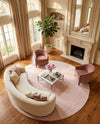 Berkshire Estate Collection Area Rug - Windsor (English Rose) Round English Rose  lifestyle 34