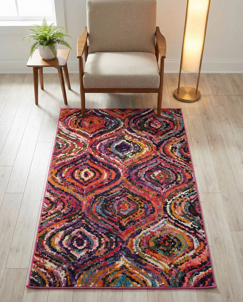 Marrakesh Elegance Collection Area Rug -  Bahia Rectangle Multi  lifestyle 6
