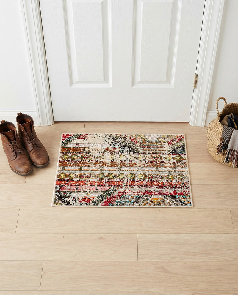 Outdoor Marrakesh Collection Area Rug -  Agadir Rectangle Multi Beige  lifestyle 46