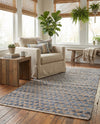 Osian Looms Collection Area Rug - Mumbai Rectangle Navy Blue  lifestyle 16