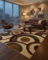 Bistro Lounge Collection Area Rug -  Macchiato Rectangle Beige  lifestyle 15