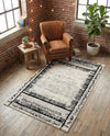 Marrakech Mosaic Collection Area Rug -  Sahara Rectangle Black and White  lifestyle 20