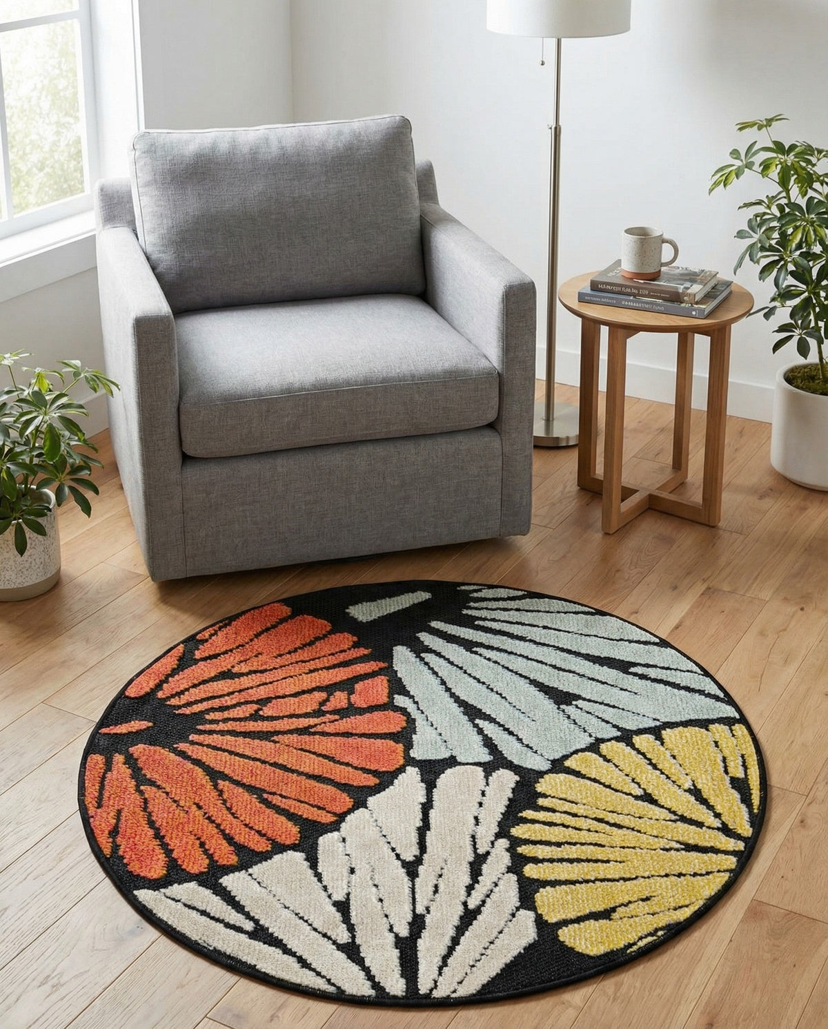 Outdoor Marrakesh Collection Area Rug -  Tetouan Round Multi  lifestyle 86