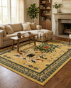 Tabriz Tapestries Collection Area Rug - Azerbaijan (Cream) Rectangle Cream  lifestyle 5
