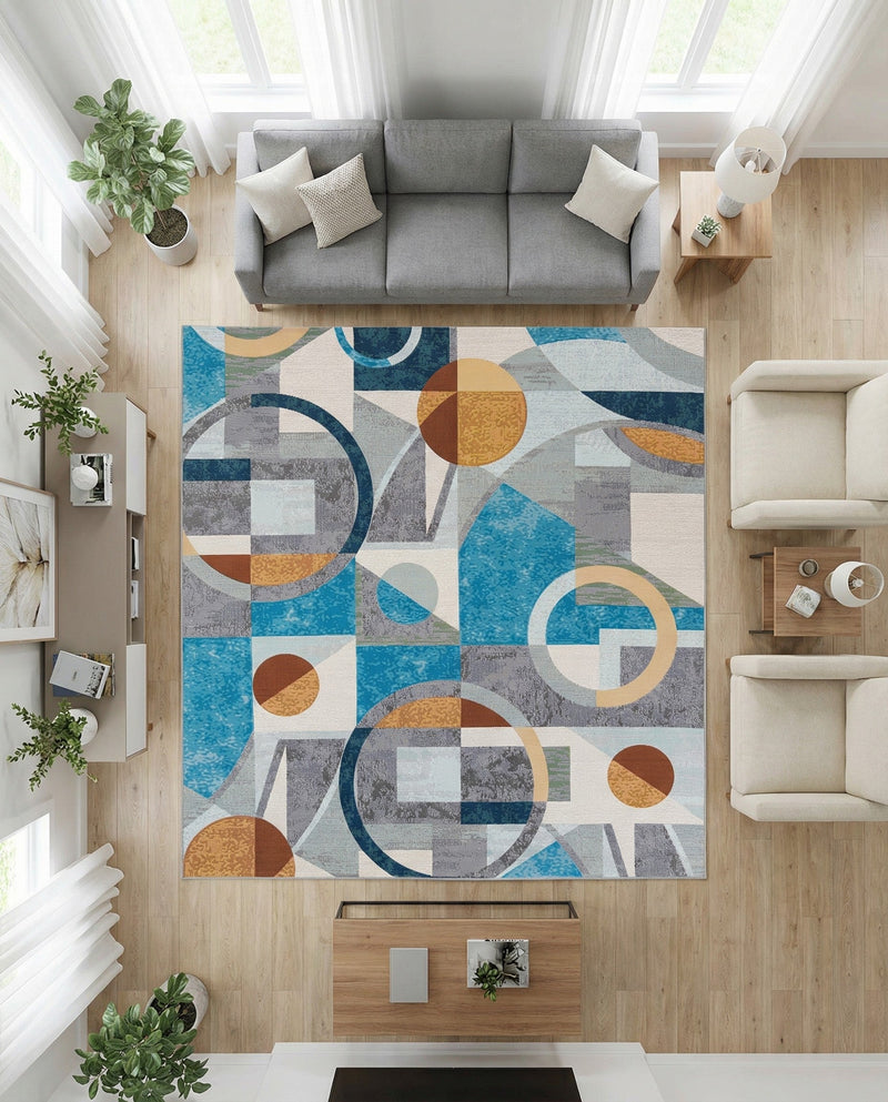 Urban Terrace Collection Area Rug -  Loggia Square Multi  lifestyle 79