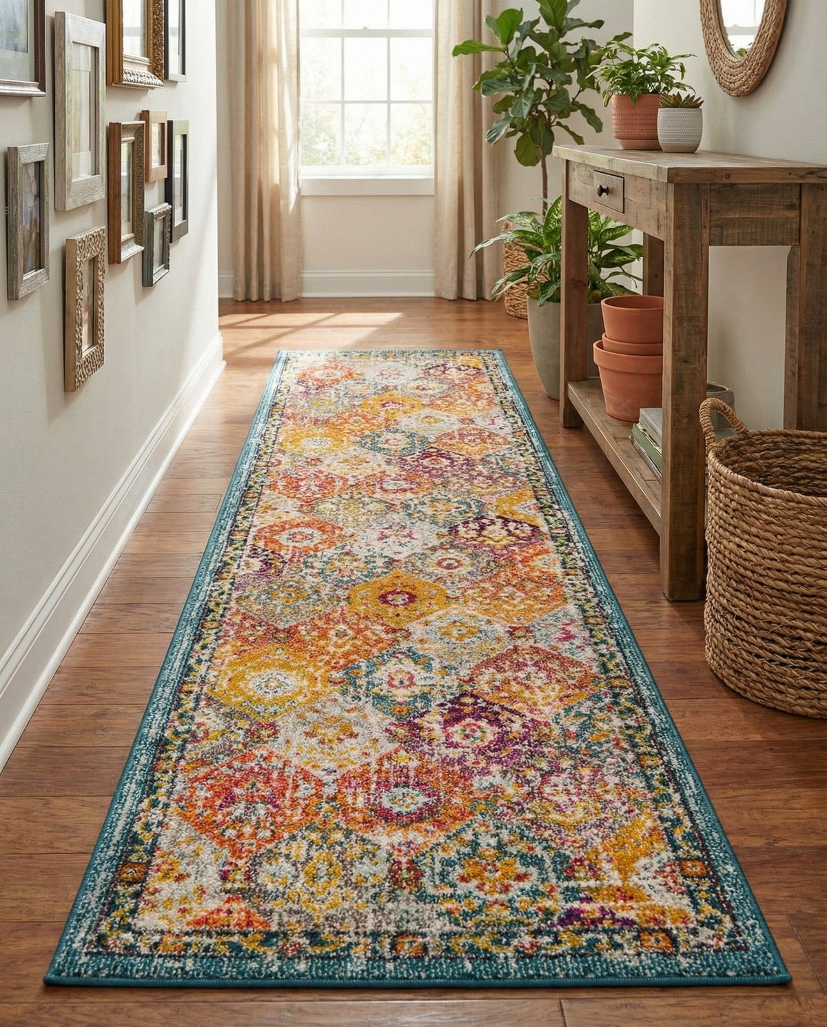 Brighton Terrace Collection Area Rug -  Rottingdean (Multi) Runner Multi  lifestyle 116