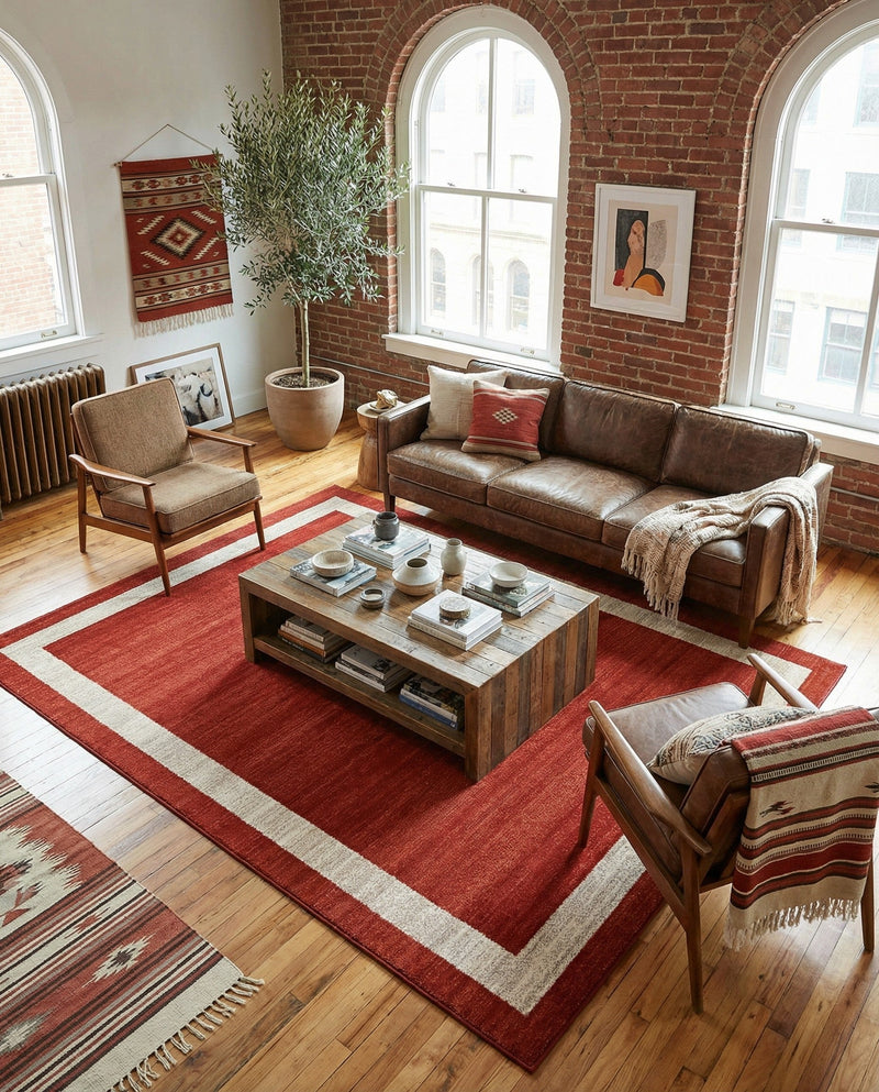 Studio Haven Collection Area Rug -  Alcove (Terracotta) Rectangle Terracotta  lifestyle 12