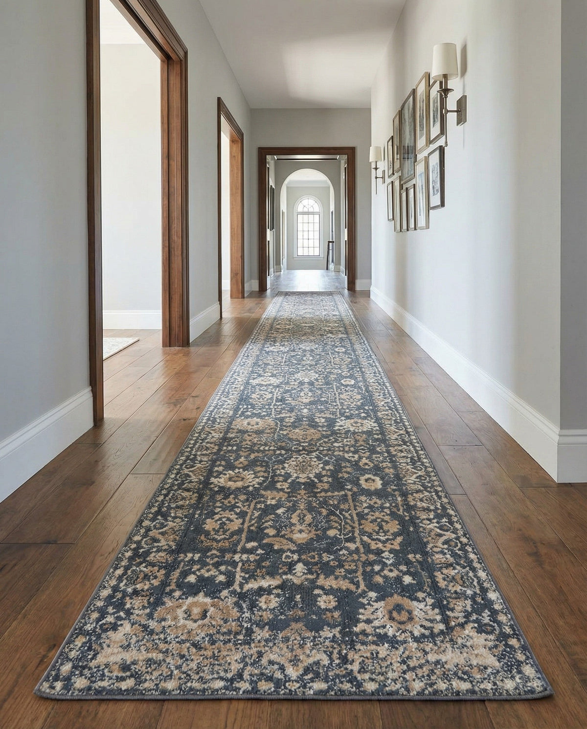 Cascade Range Collection Area Rug -  Shasta (Blue) Runner Blue  lifestyle 121