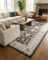 Savannah Elegance Collection Area Rug - Augusta (Fume Gray) Rectangle Fume Gray  lifestyle 16