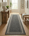 Terrace Fringe Collection Area Rug - Veranda (Black) Runner Black  lifestyle 51