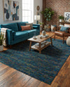 Caribbean Cove Collection Area Rug -  Lucia Rectangle Navy Blue  lifestyle 39