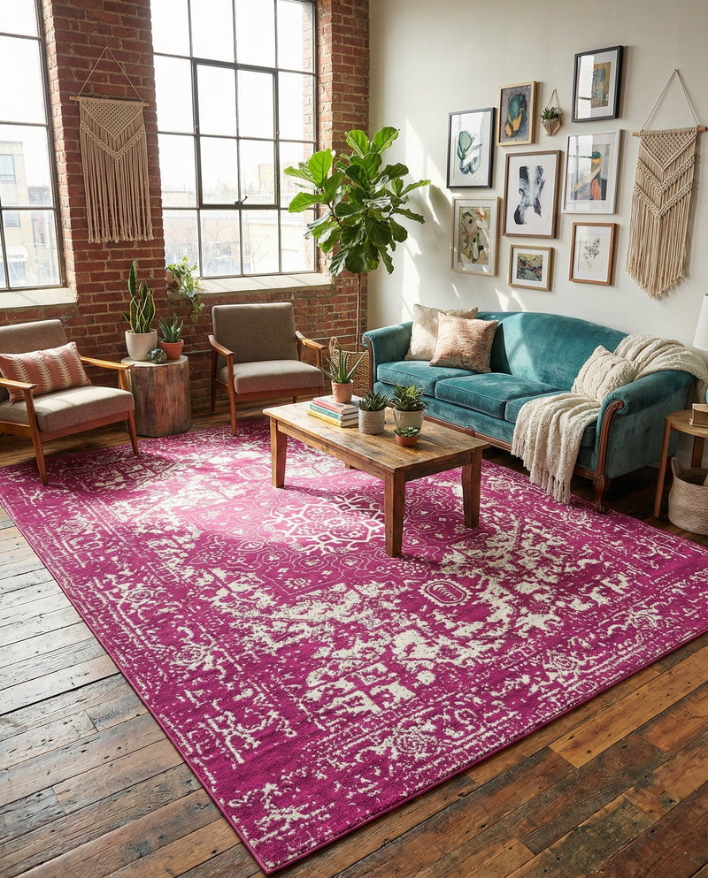 Georgetown Rugs Collection Area Rug - Dupont (Purple) Rectangle Purple  lifestyle 4