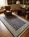 Persian Elegance Collection Area Rug -  Ardabil Rectangle Navy Blue  lifestyle 53