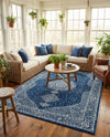 Dover Terrace Collection Area Rug - Marina (Navy Blue) Rectangle Navy Blue  lifestyle 9
