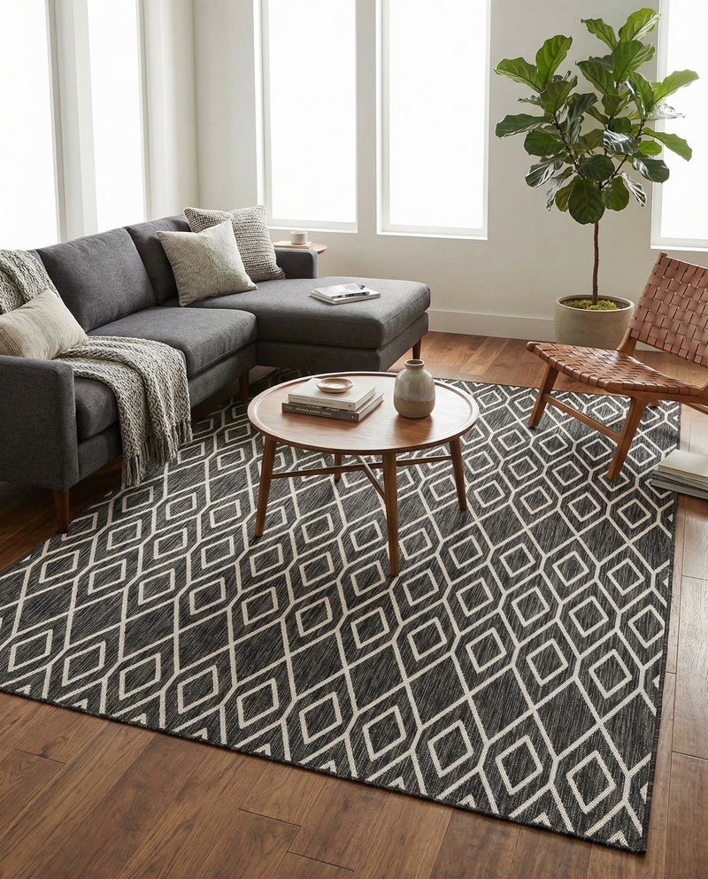 Urban Oasis Rugs Collection Area Rug -  Boulevard (Charcoal Gray) Rectangle Charcoal Gray  lifestyle 11