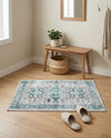 Laguna Sands Collection Area Rug -  Venice Rectangle Aqua Green  lifestyle 48