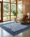 Horizon Collection Area Rug -  Apex (Blue) Square Blue  lifestyle 59