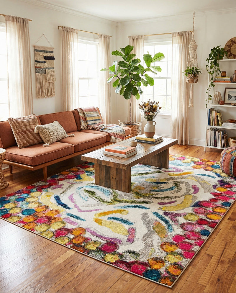 Colorburst Oasis Collection Area Rug -  Calypso Rectangle Multi  lifestyle 25