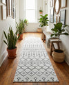 Marrakech Lattice Collection Area Rug - Medina (Ivory) Runner Ivory  lifestyle 51