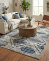 Marrakech Mosaic Collection Area Rug -  Atlas Rectangle Blue Gray  lifestyle 5