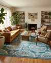 Arcadia Rugs Collection Area Rug -  Atlantis (Gray and Blue) Rectangle Gray and Blue  lifestyle 10