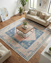 Savannah Series Collection Area Rug -  Augusta (French Blue) Square French Blue  lifestyle 72