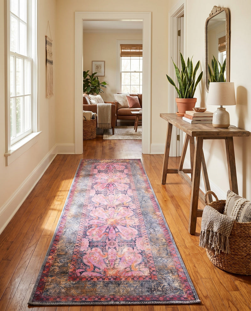 Maranta Collection Area Rug - Paramaribo Runner Pink  lifestyle 46