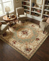 Versailles Elegance Collection Area Rug -  Louveciennes (Green) Square Green  lifestyle 55