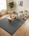 Cozy Comfort Shag Collection Area Rug - Haven (Pebble Gray) Rectangle Pebble Gray  lifestyle 19