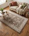 Savannah Elegance Collection Area Rug - Augusta (Brown) Rectangle Brown  lifestyle 7