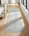 Thar Cotton Collection Area Rug - Jaisalmer (Light Gray) Runner Light Gray  lifestyle 68
