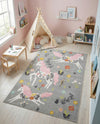 Wonder Tykes Collection Area Rug -  Hued Rectangle Gray  lifestyle 10