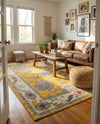 Arcadia Rugs Collection Area Rug - Eden (Yellow) Rectangle Yellow  lifestyle 14