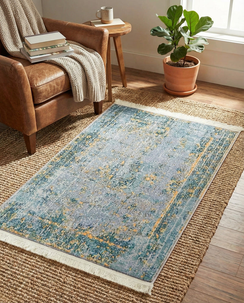Caribbean Breeze Collection Area Rug -  Calypso Rectangle Gray  lifestyle 8