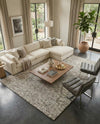 Wellington Luxe Shag Collection Area Rug - Kapiti Rectangle Salt and Pepper  lifestyle 47