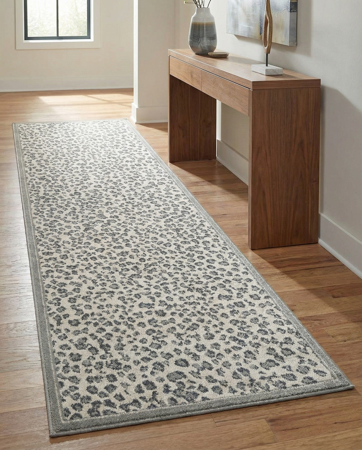 Savannah Sojourn Collection Area Rug - Serengeti Runner Gray  lifestyle 168