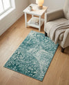 Riviera Elegance Collection Area Rug -  Monaco (Turquoise) Rectangle Turquoise  lifestyle 16