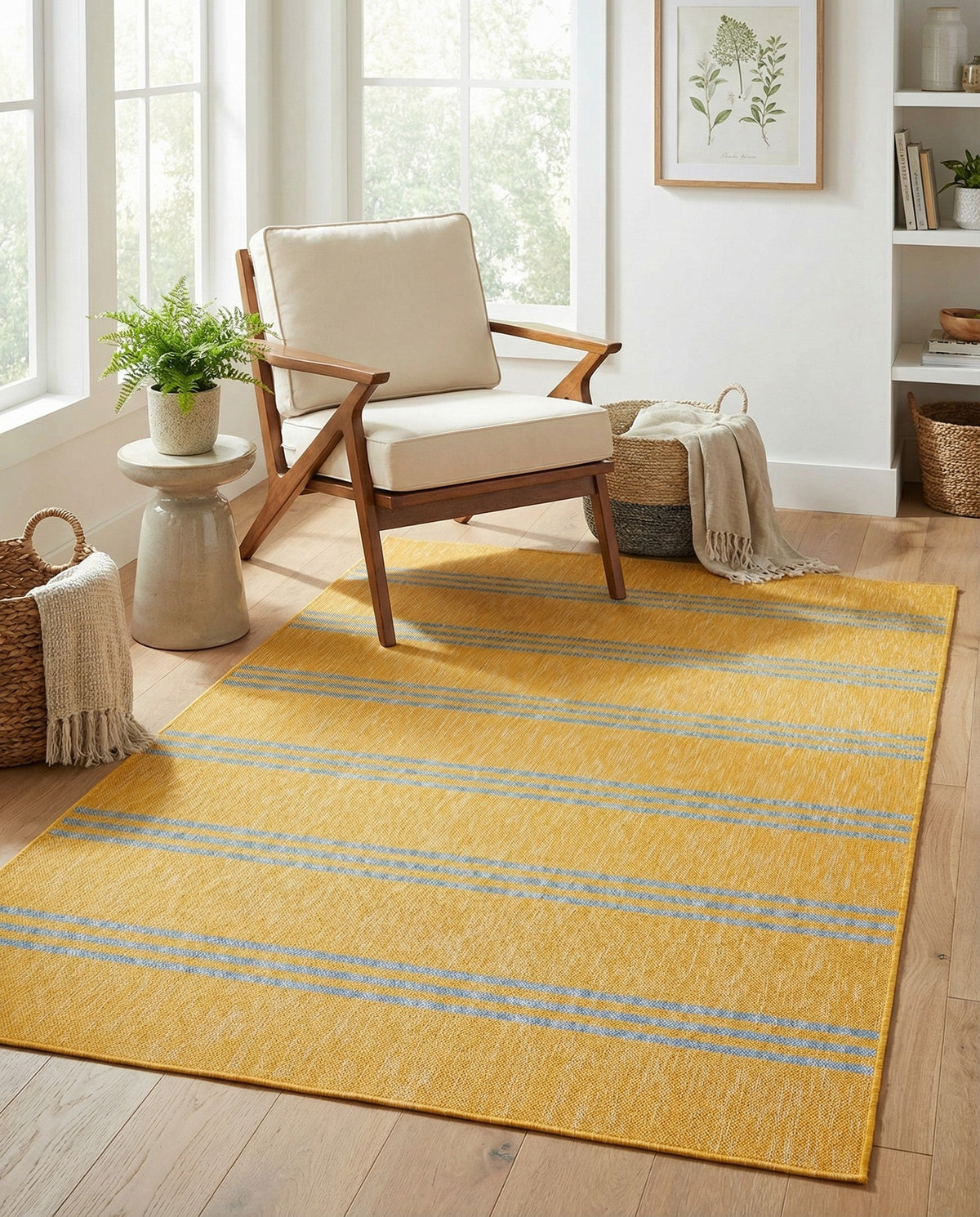 Urban Oasis Rugs Collection Area Rug -  District (Yellow and Aqua) Rectangle Yellow and Aqua  lifestyle 8